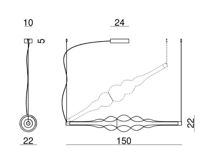 FREQUENCY© Horizontal Lamp by Cangini & Tucci