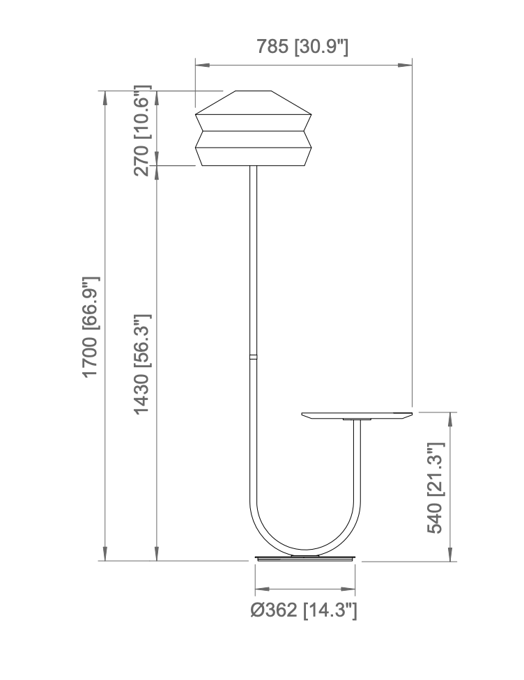 Calypso Floor + Table Lamp by Contardi