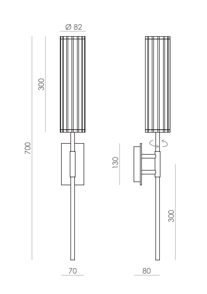 Niro Wall Lamp by Aromas del Campo