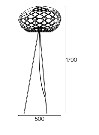 Net Floor lamp by Zava Luce