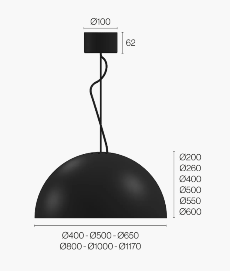 Amedeo Suspension light by Zava Luce
