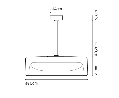 Ringo Fixed Stem Suspension Light by Marset