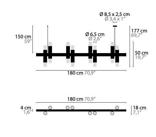Embrace Linear H6+6 & H8+8 Suspension by Ilfari