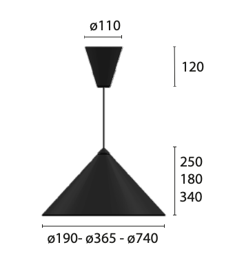 Jeena Suspension Version A light by Zava Luce