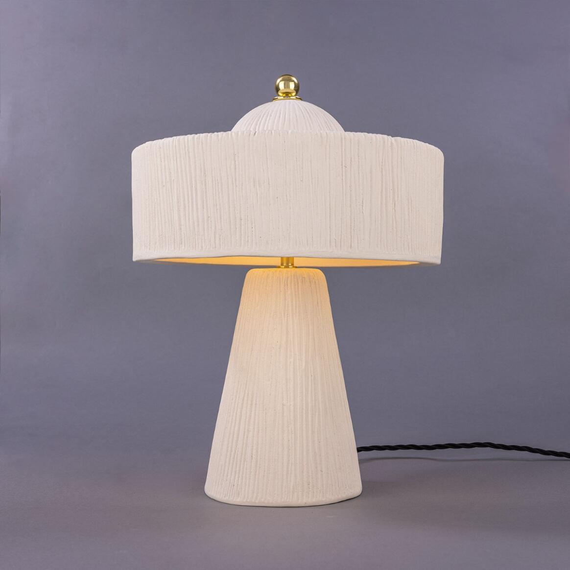 Seville Ceramic Table Lamp by Mullan Lighting with a handcrafted ceramic base and elegant lampshade, perfect for modern and classic interiors