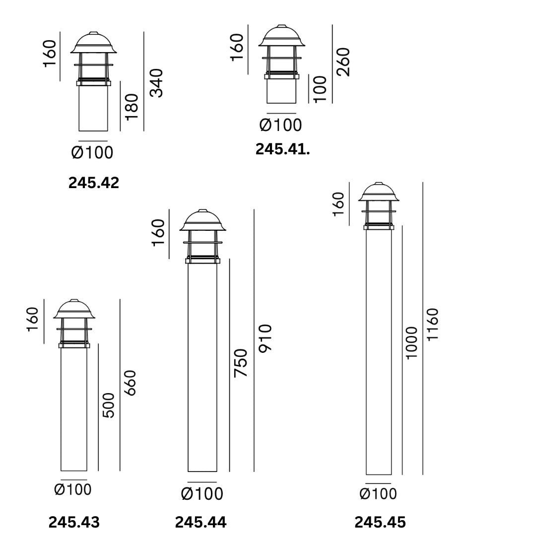 Garden Outdoor Bollards & Floor Lamps by IL Fanale