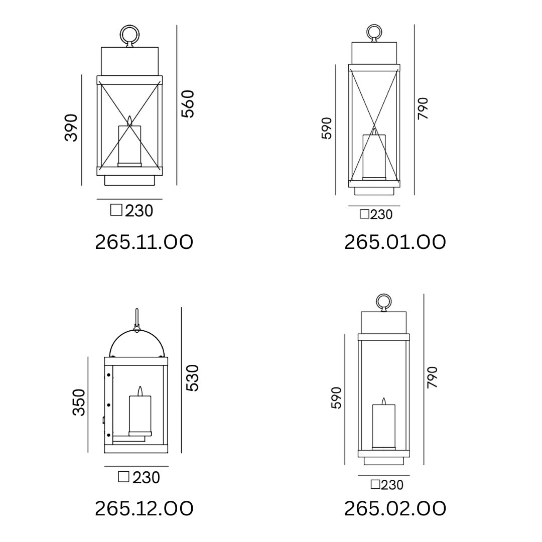 Lanterne Outdoor Floor Lamps by IL Fanale