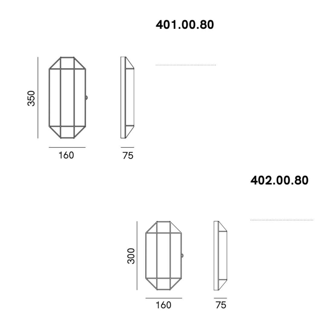 Rilegato 401.00.80 / 402.00.80 Wall Lamp by IL Fanale