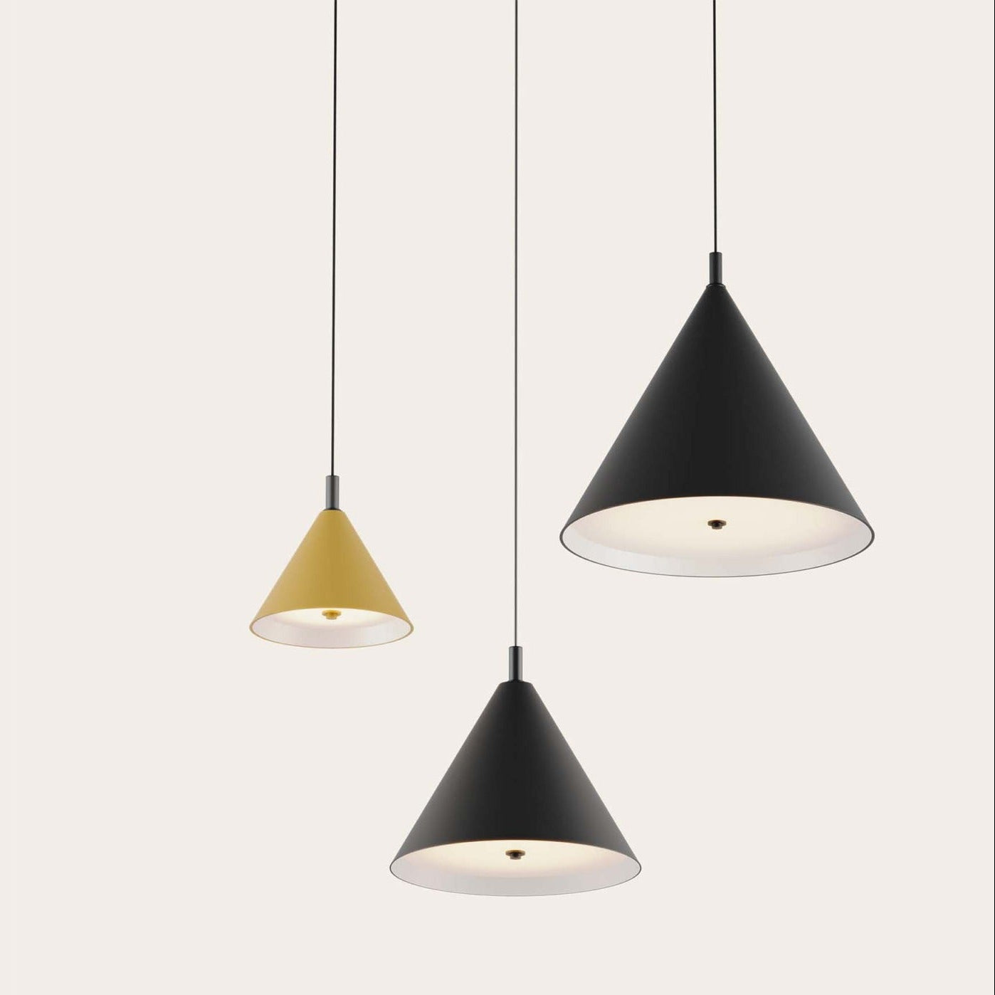 Trag Pendant Lamp by Aromas del Campo with modern sculptural design and warm ambient glow, ideal for stylish contemporary interiors.