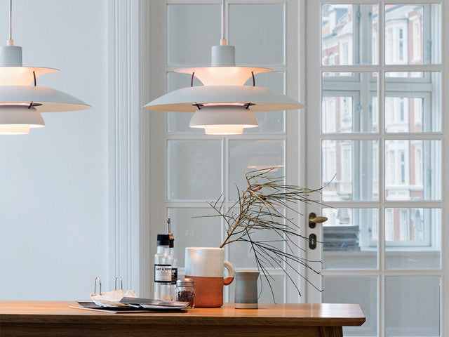 white pendant light