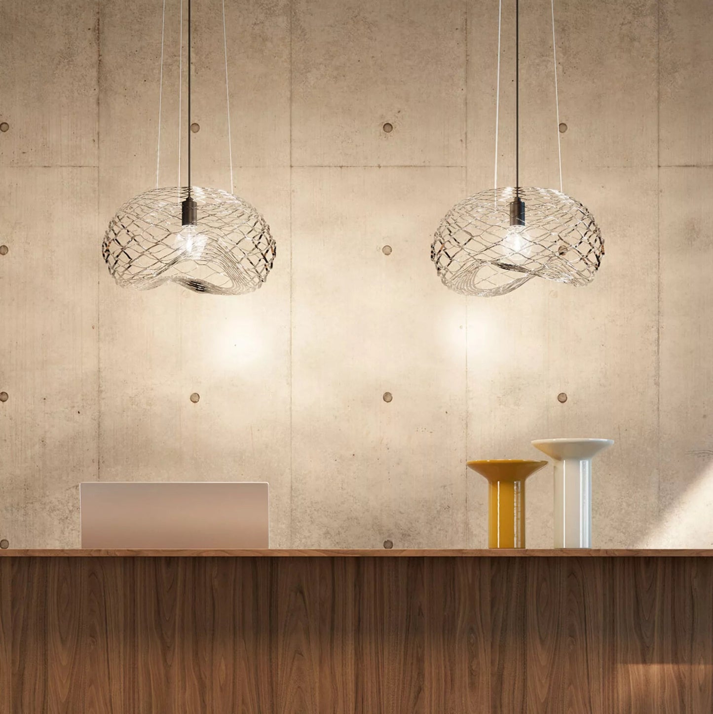 Net Big Suspension Lamp by Zava Luce, Italian designer suspension light with geometric open-frame design for luxury contemporary interiors ✨