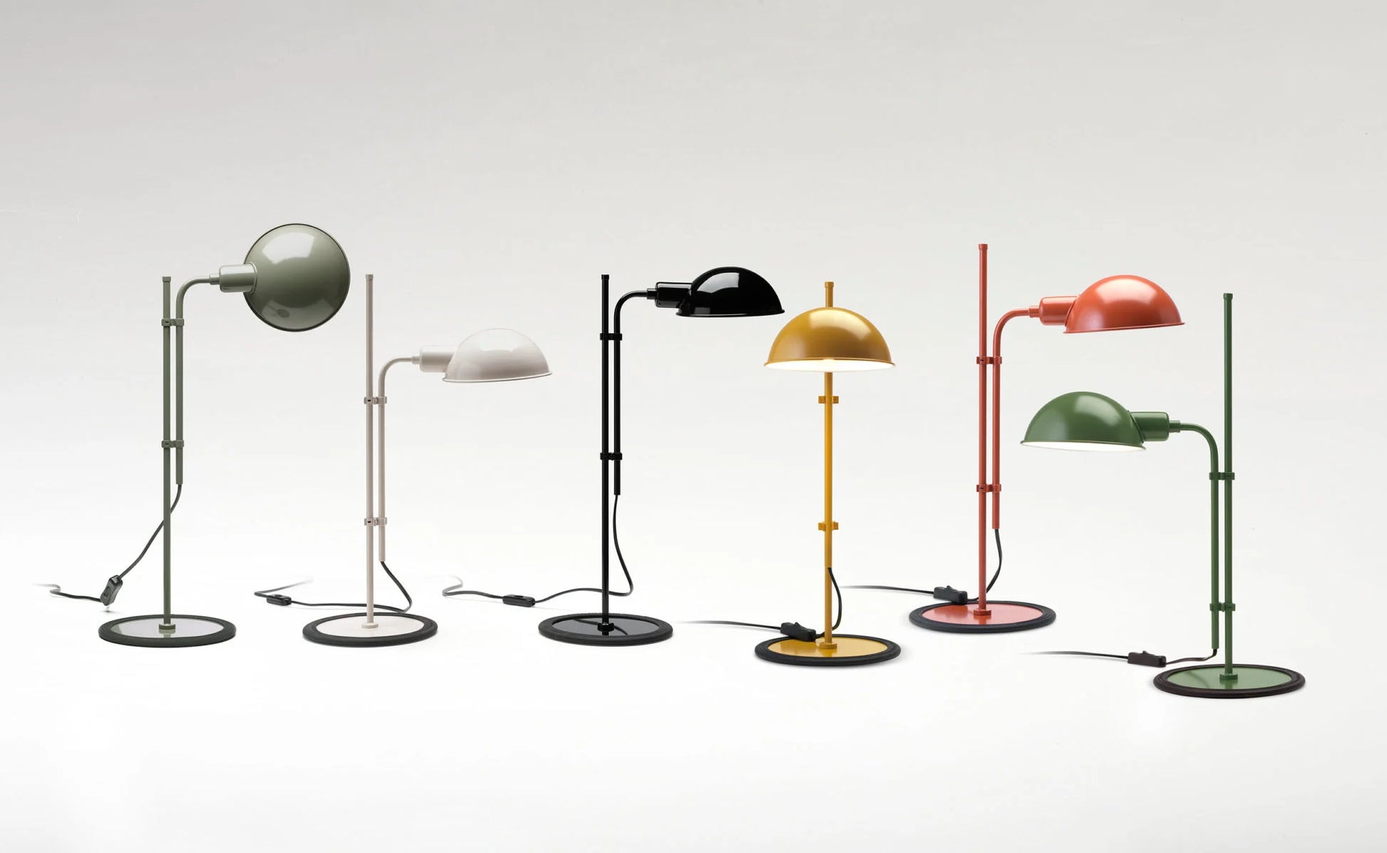 Contemporary colorful adjustable table lamps 