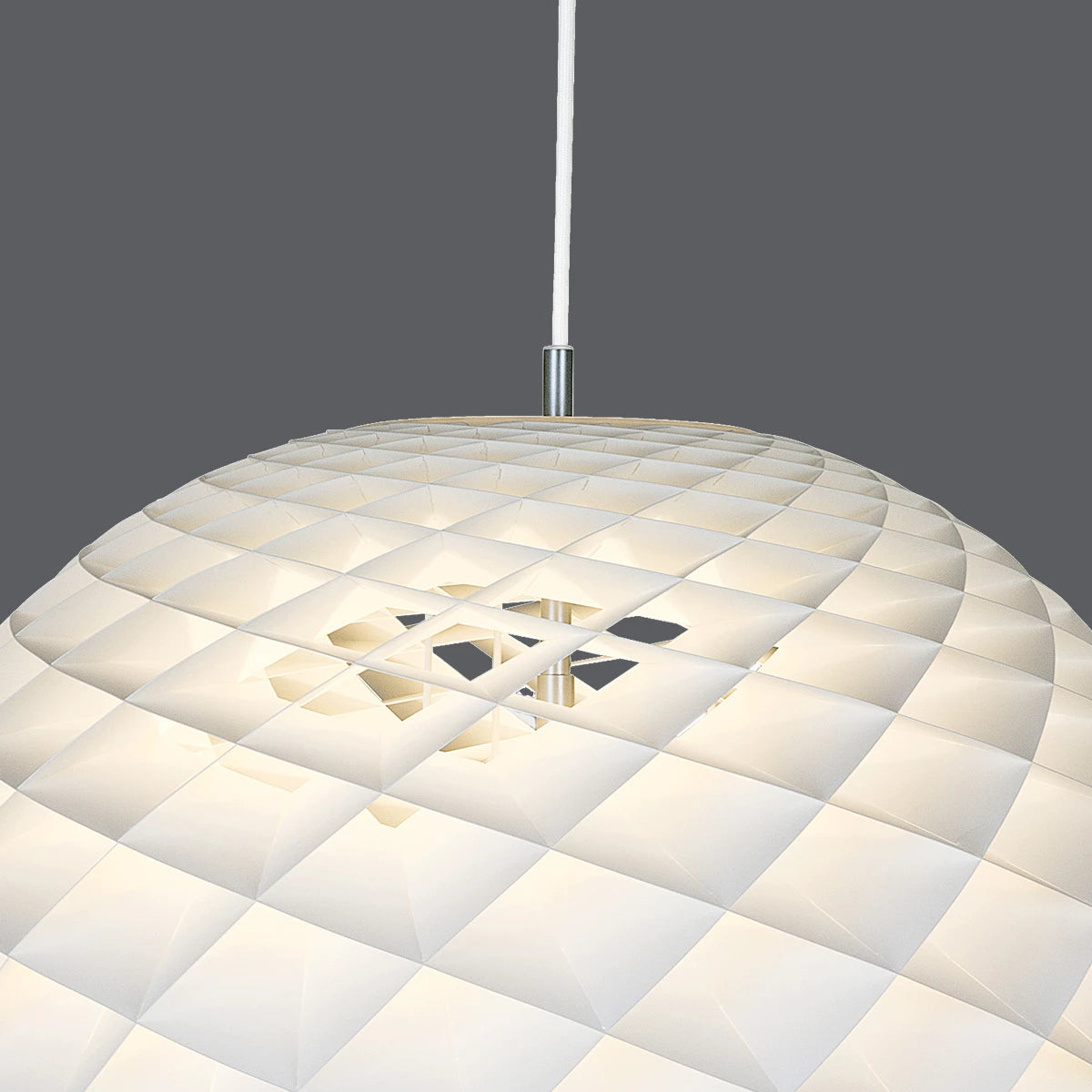 hanging White Patterned Light by Louis Poulsen 