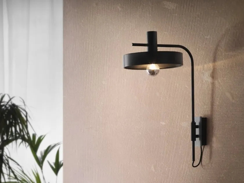 black contemporary thin Wall light 