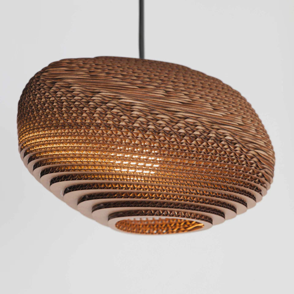 Blonde Alki Pebble sustainable pendant light Scraplight 