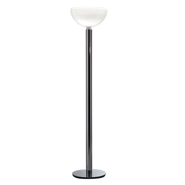 Chrome Finish Floor lamp with glass shade modern 