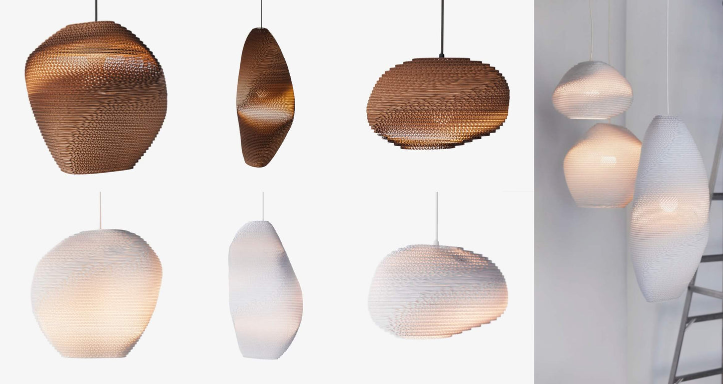 Sustainable pendant light by Graypants 