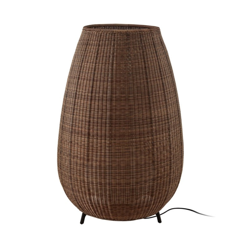 Outdoor handmade rattan floor lamp large