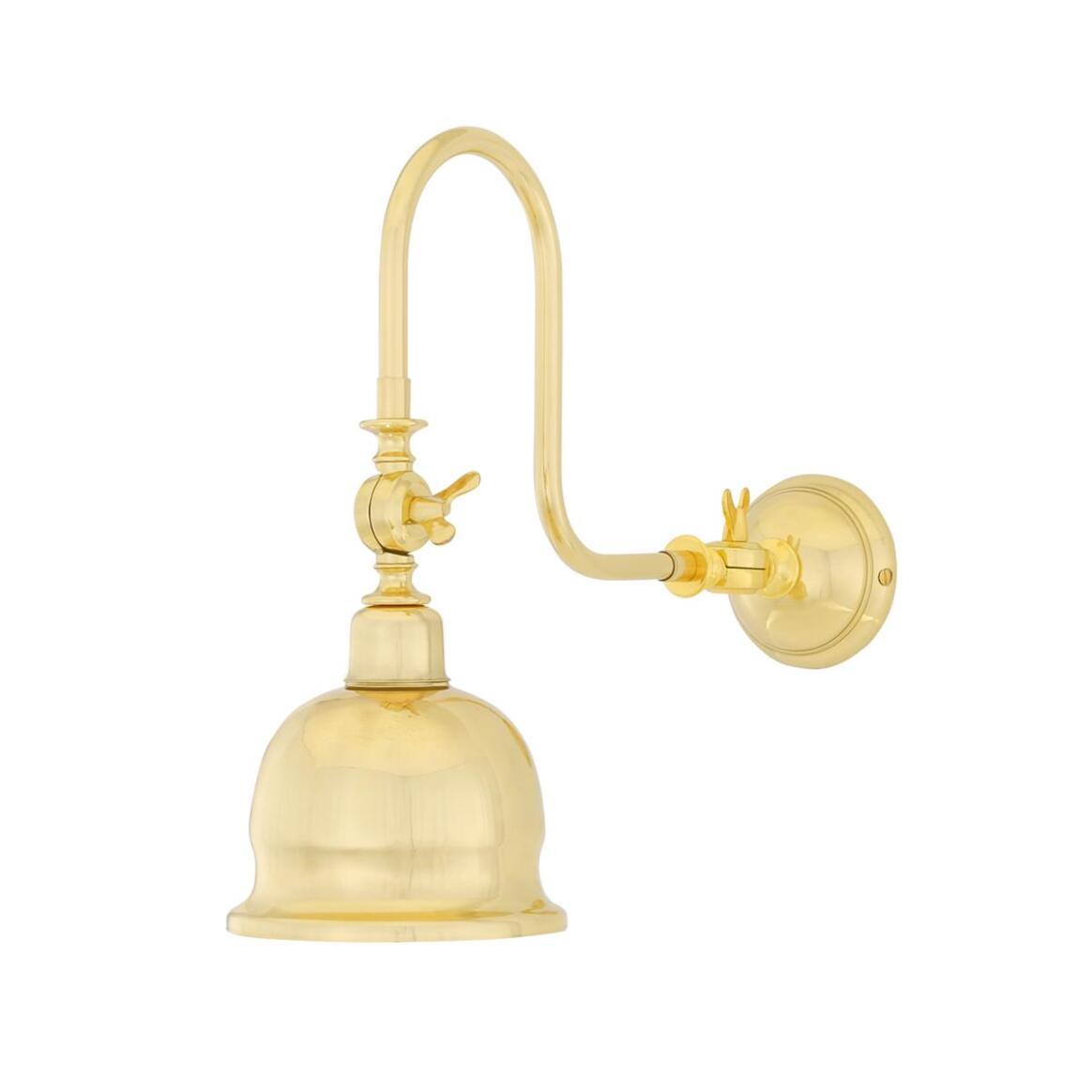 Apia Vintage Picture Light Wall Lamp by Mullan Lighting in a classic brass finish, designed to illuminate artwork, mirrors, and interior details