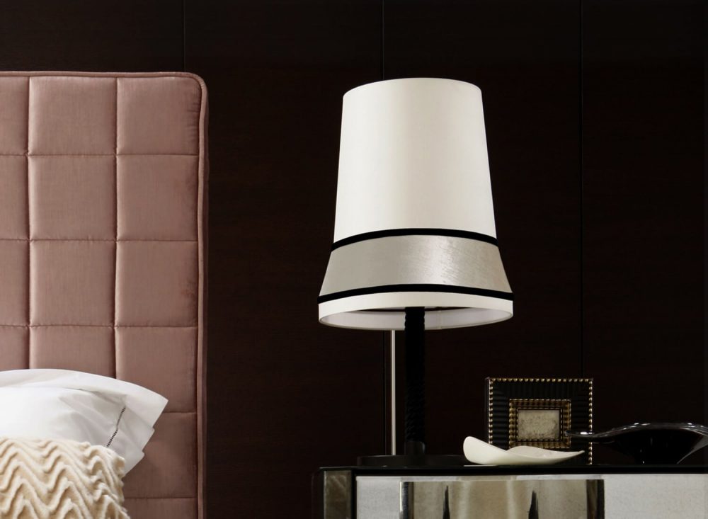 Fabric white Bedside lamps