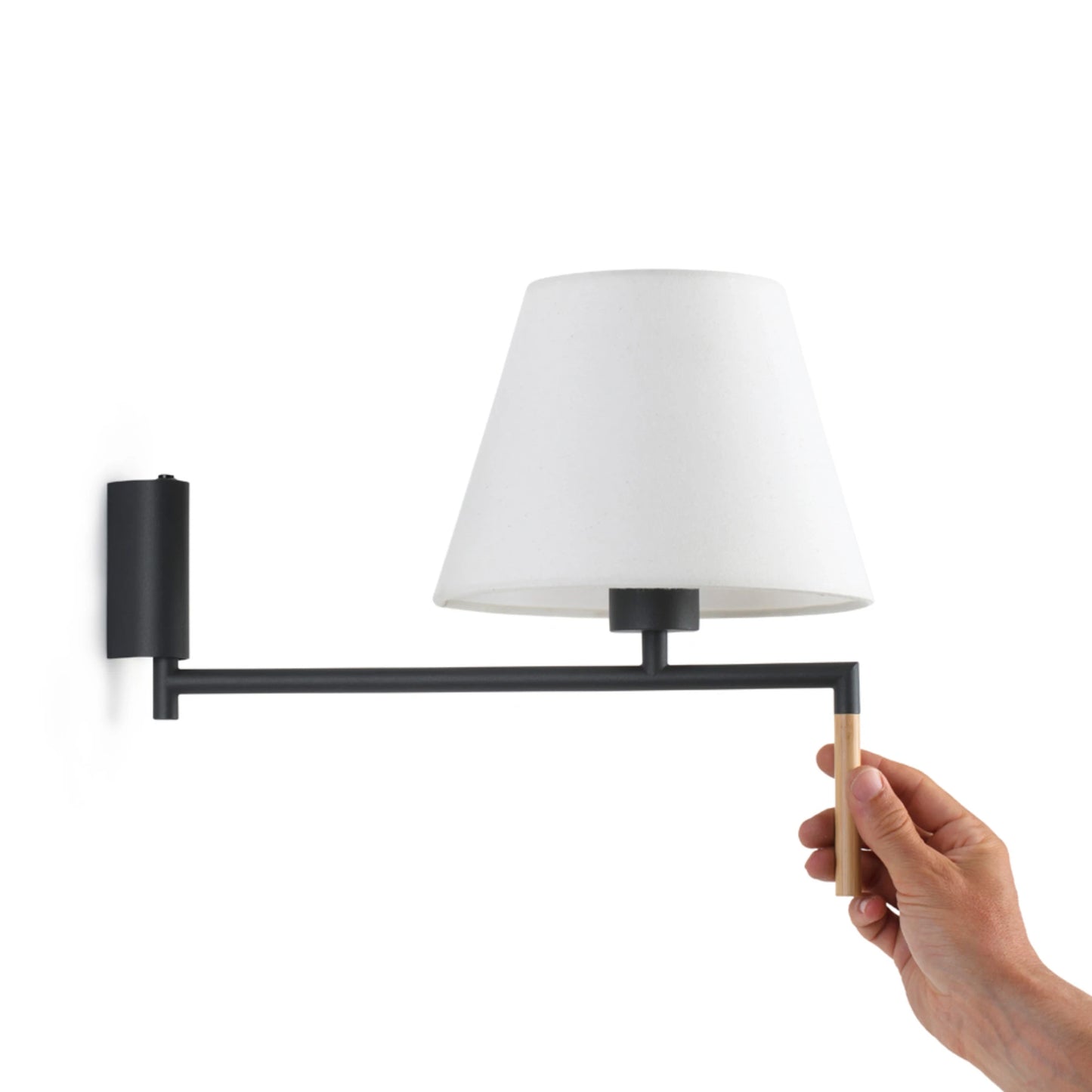 Ron Dark grey/white wall lamp by Faro - Best Study Lamps Online