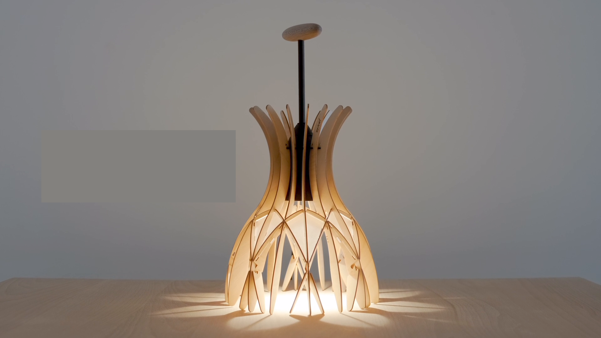 Handcrafted wood table lamp, Hospitality table lamp. 