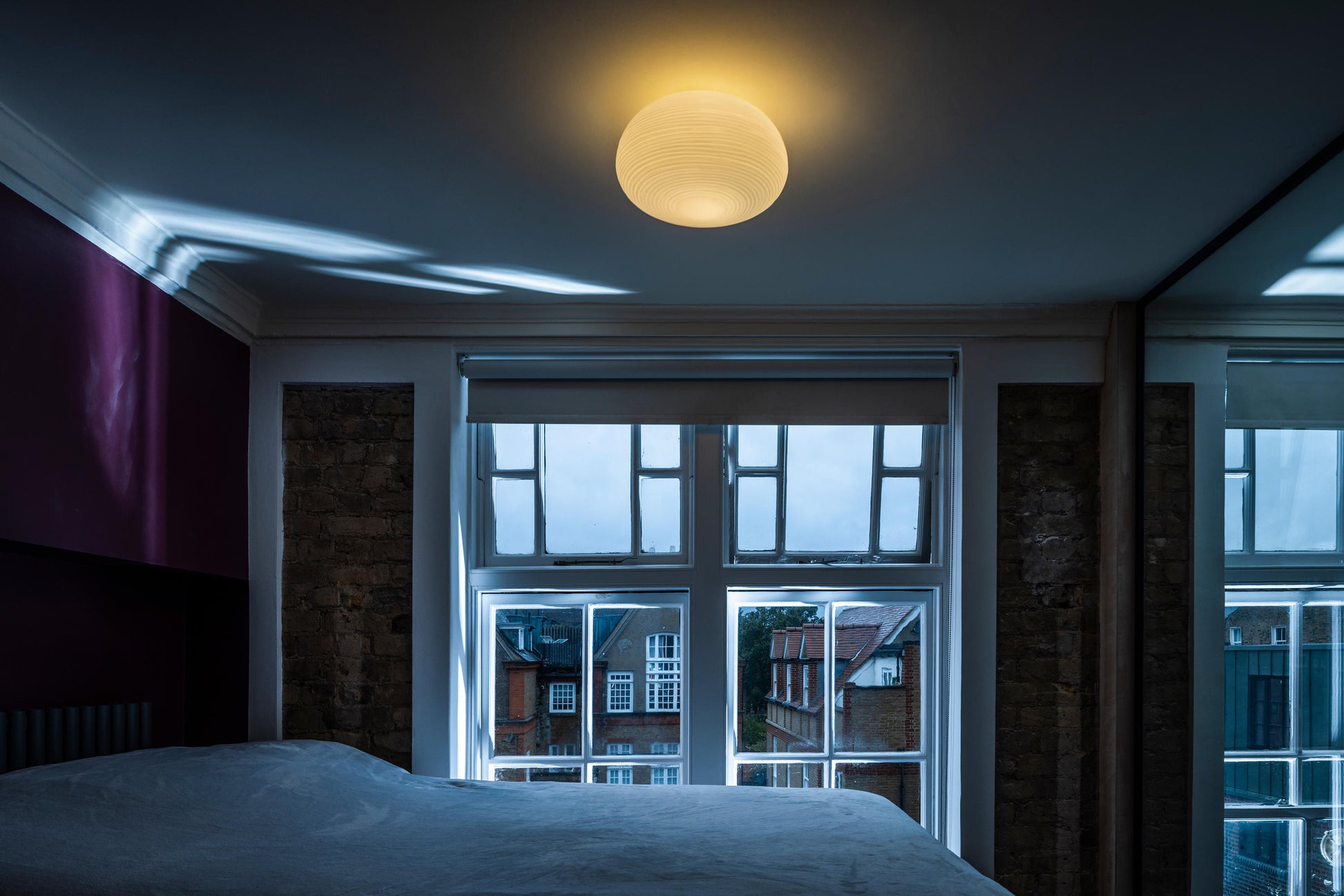 glowy satin glass ceiling light 