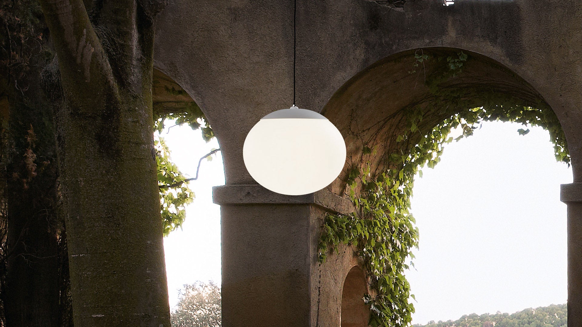white outdoor lamps