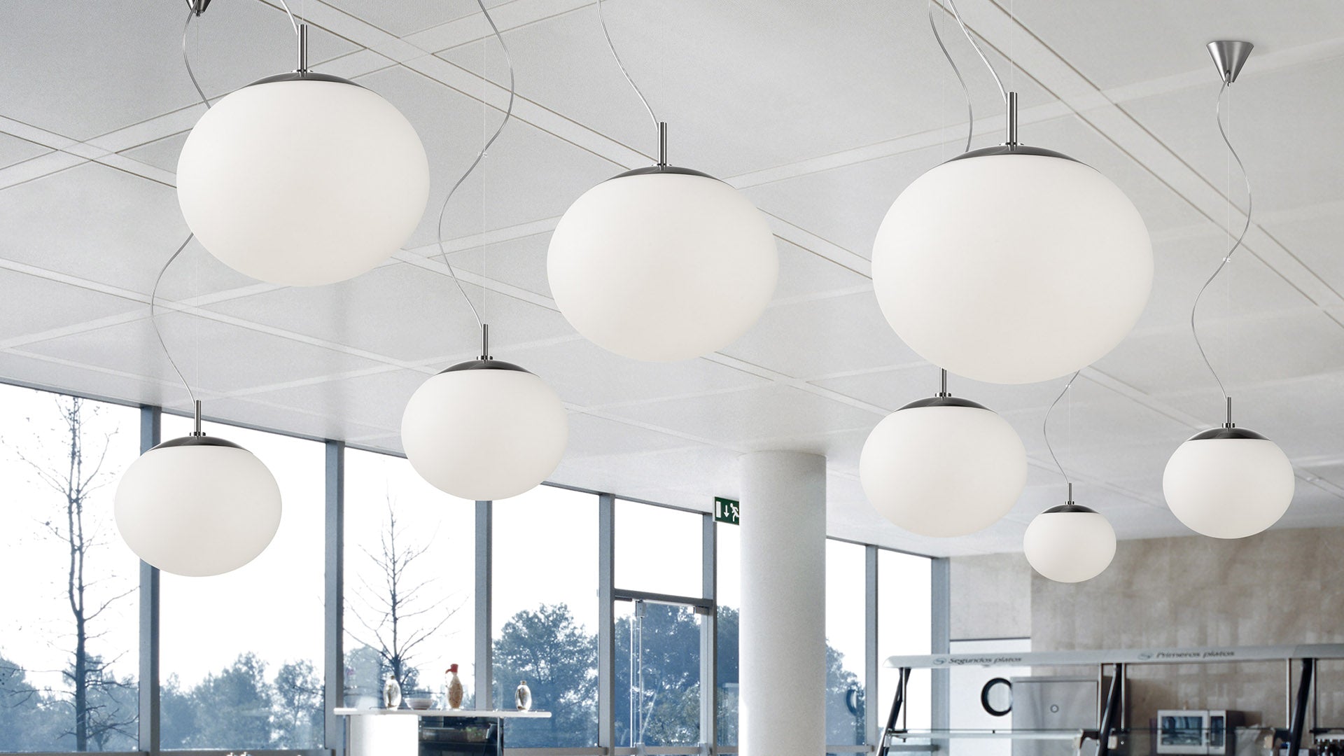 white ceiling lights. pendant lighting simple