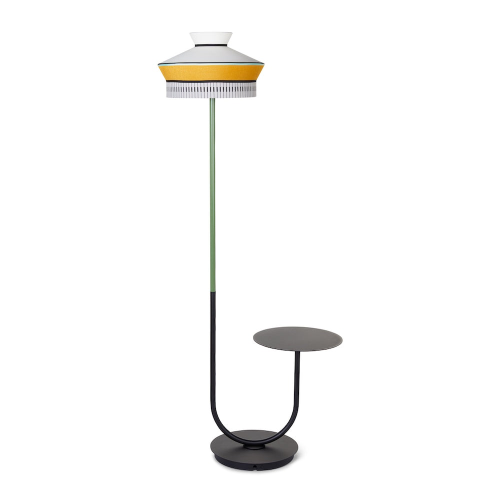 Calypso outdoor floor lamp by Contardi, luxury designer outdoor lighting with decorative shade, elegant ambient light for patios and terraces