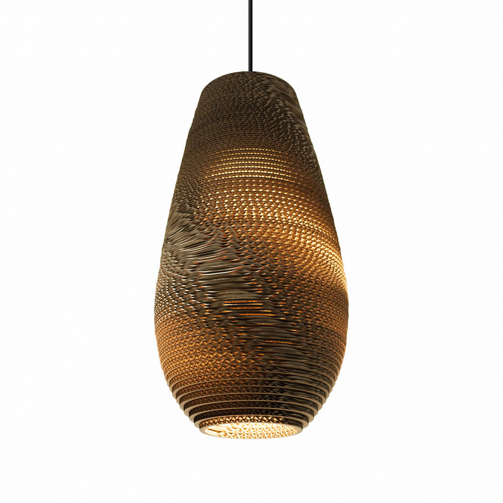 Natural brown recycled Sustainable Pendant Light by Scraplight