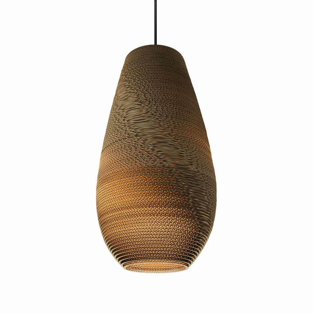 Natural brown recycled Sustainable Pendant Light by Scraplight