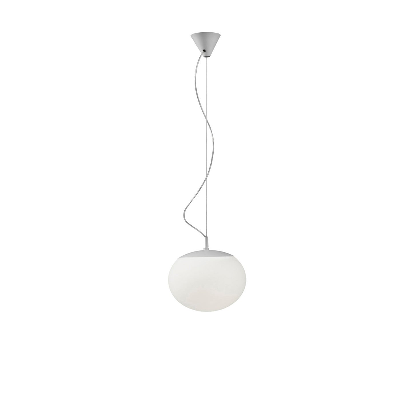 White glass pendant light