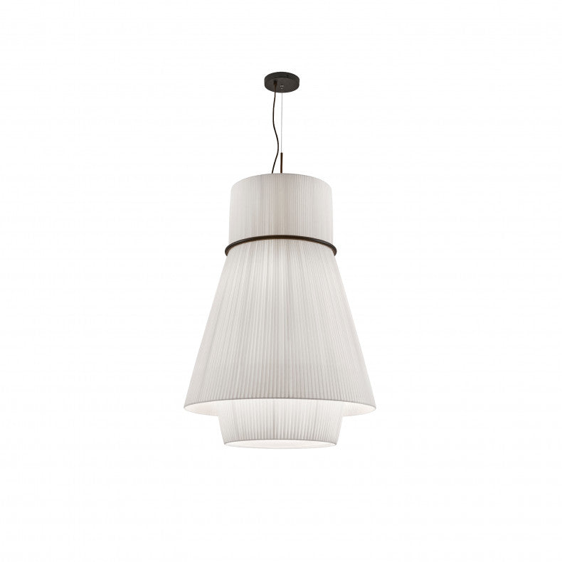 white fabric Ceiling lamp