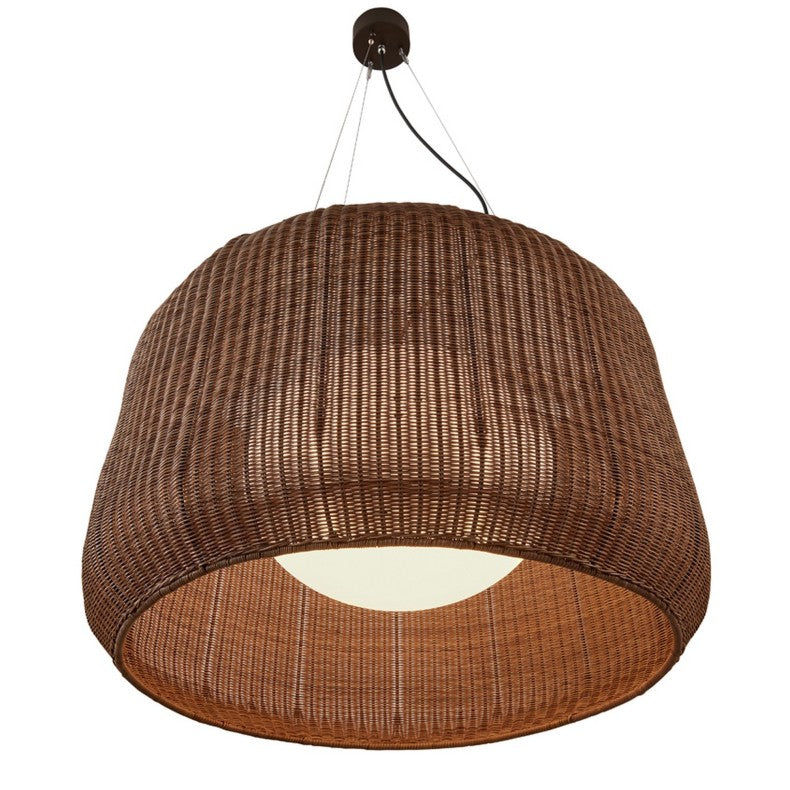 Large outdoor rattan ceiling light 