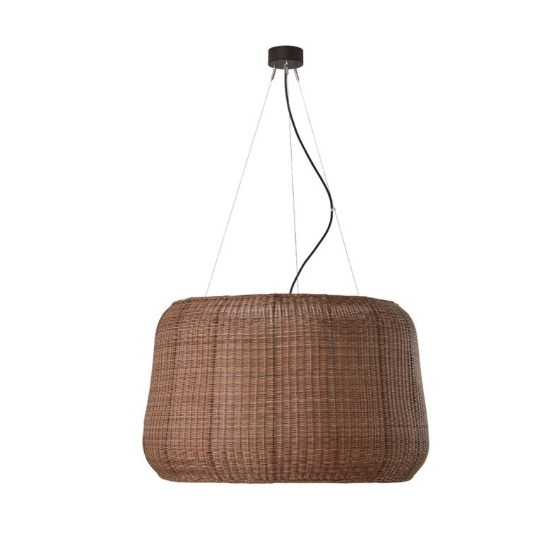 Large outdoor wicker ceiling light 