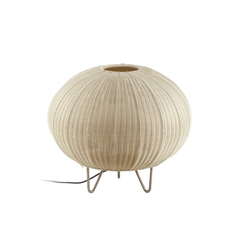 Off white beige light rattan outdoor table lamp, Off white beige light rattan table lamp outdoor