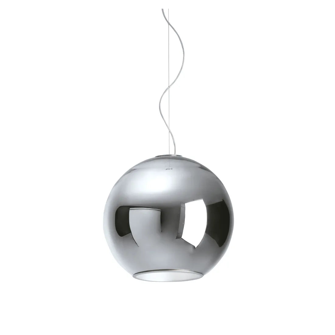 Silver modern Pendant Sphere lights & lamps, Metallic glossy copper Ball lights, Glass globe lights glossy reflective