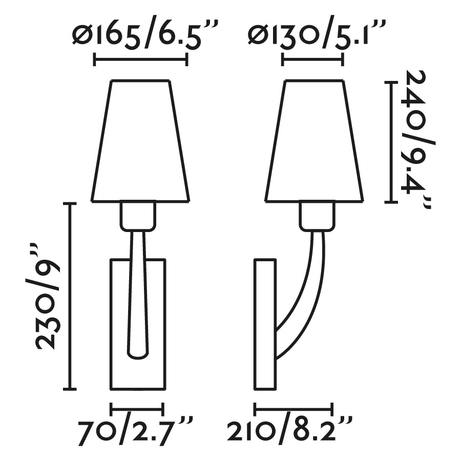 REM Matt nickel/white wall lamp by Faro