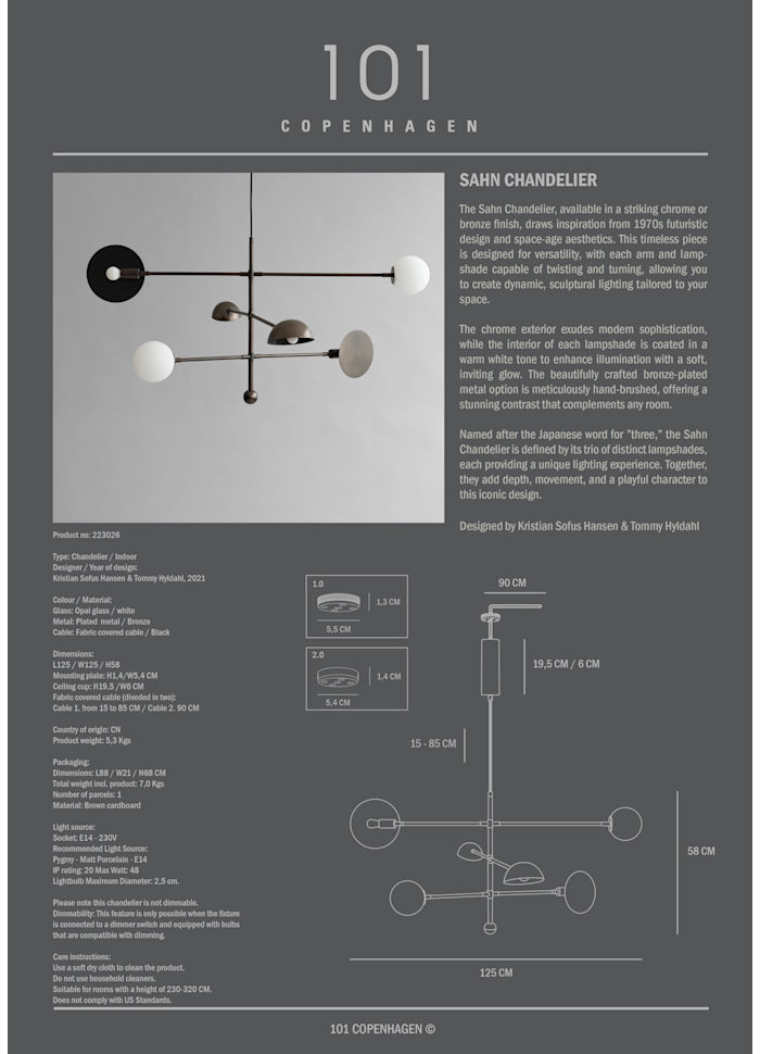 Sahn Chandelier by 101 Copenhagen