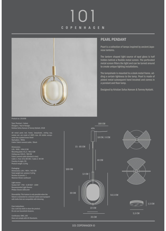 Pearl Pendant Lamp by 101 Copenhagen