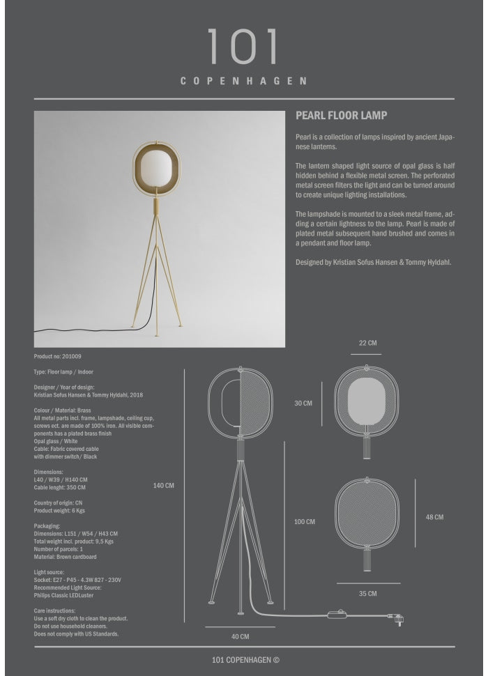 Pearl Floor Lamp by 101 Copenhagen