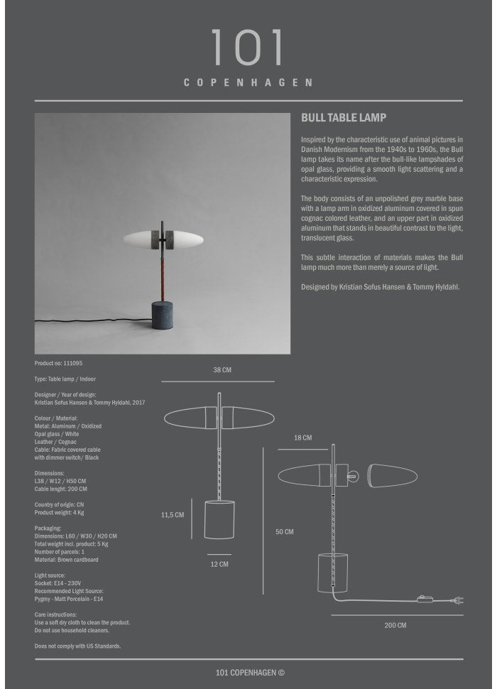 Bull Table Lamp by 101 Copenhagen