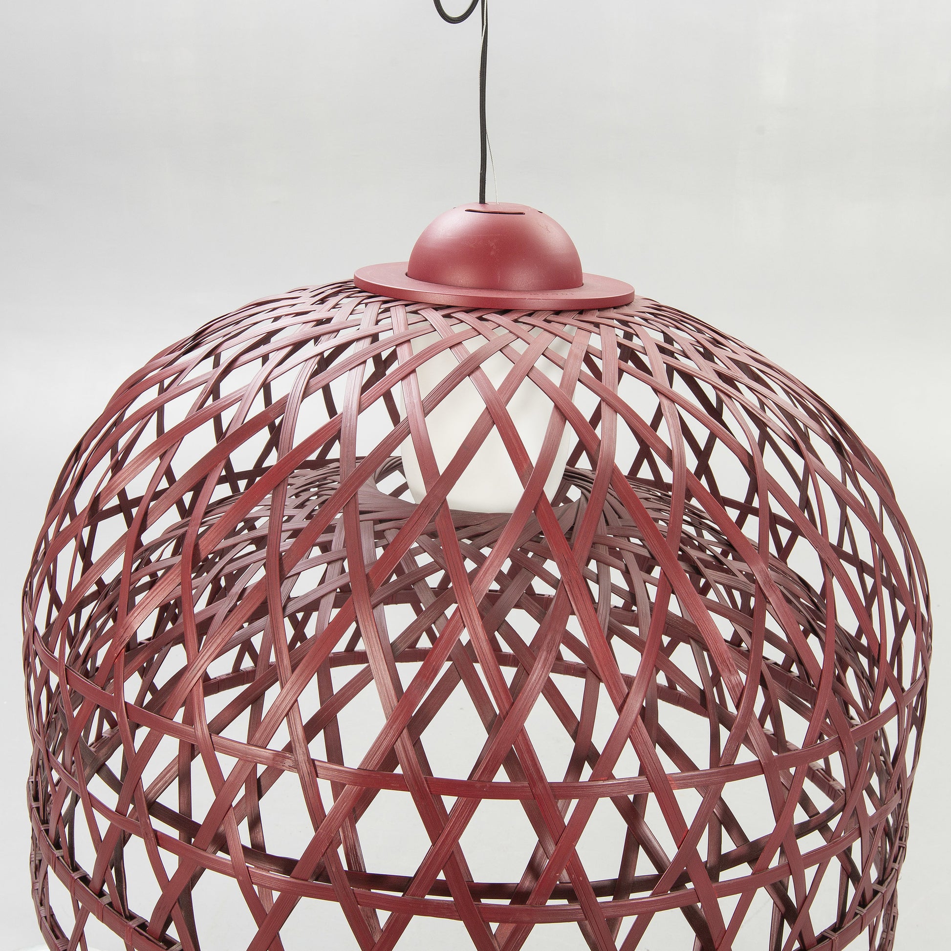Bamboo Red  cage lights, Pendant light fixtures, Hanging lights for living rooms, Contemporary pendant lights, Corner hanging lights for living room