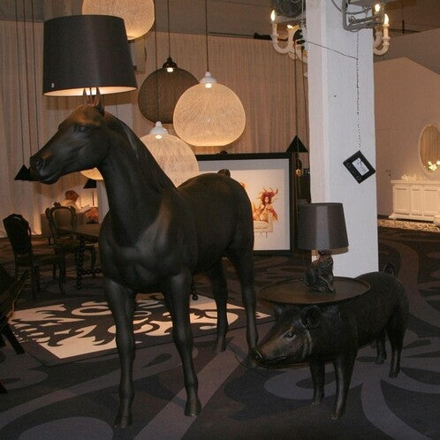 Unique lamps, horse decor for hotels, Animal Decor lamps for resort, best modern luxury lighting, stylish lighting, unique decor resorts, rooms, hotels