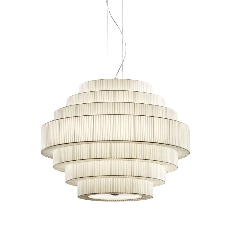 large light weight ceiling lamp in fabric cream