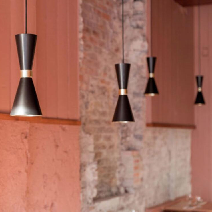 Cairo Pendant Lamp by Mullan Lighting featuring a sleek dome-shaped design, premium metal finish, and modern pendant lighting for stylish interiors