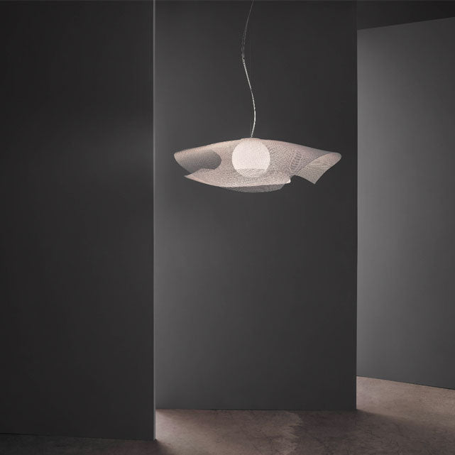 Mytilus Pendant Lamp by A Emotional Light with flowing shell-inspired design and soft ambient glow for elegant contemporary interiors.