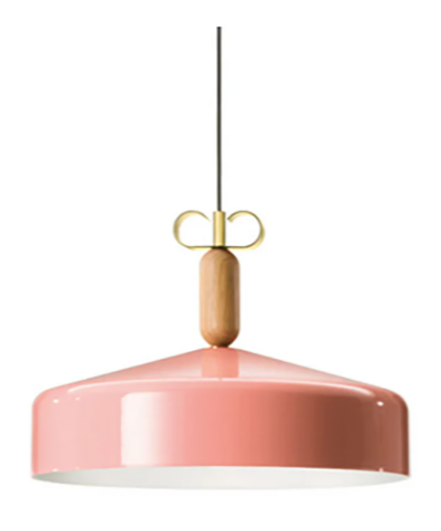 pink hanging dining room light 