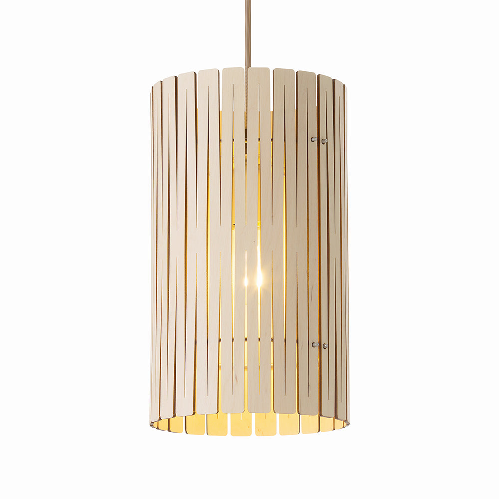 White Wooden pendant light by Graypants 